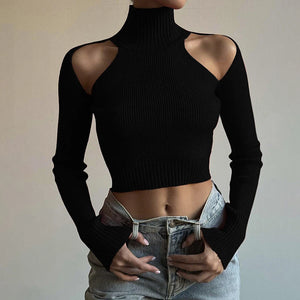 Black Turtleneck Sweater - Veira Trending Shop