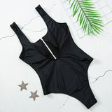 Sexy Zipper One Piece Swimsuit