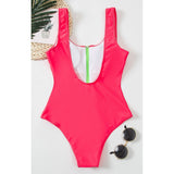 Sexy Zipper One Piece Swimsuit