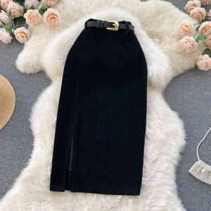 Split A-line Mid Skirt