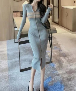 Long Sleeve Knitted Dress