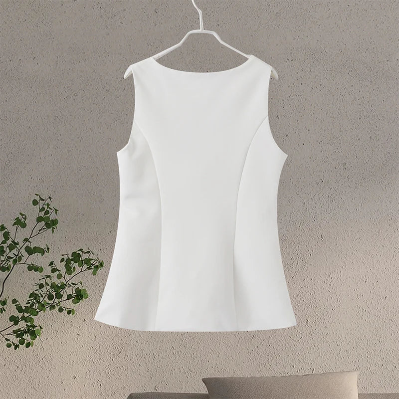 Single-Breasted Vest 2 Piece Skirt Set
