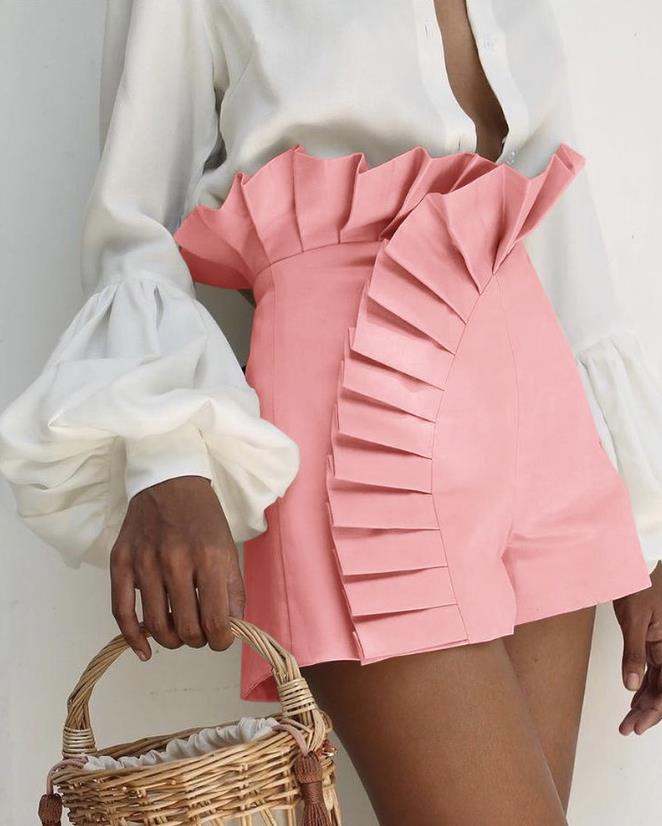 Ruched High Waist Short - Veira Trending Shop