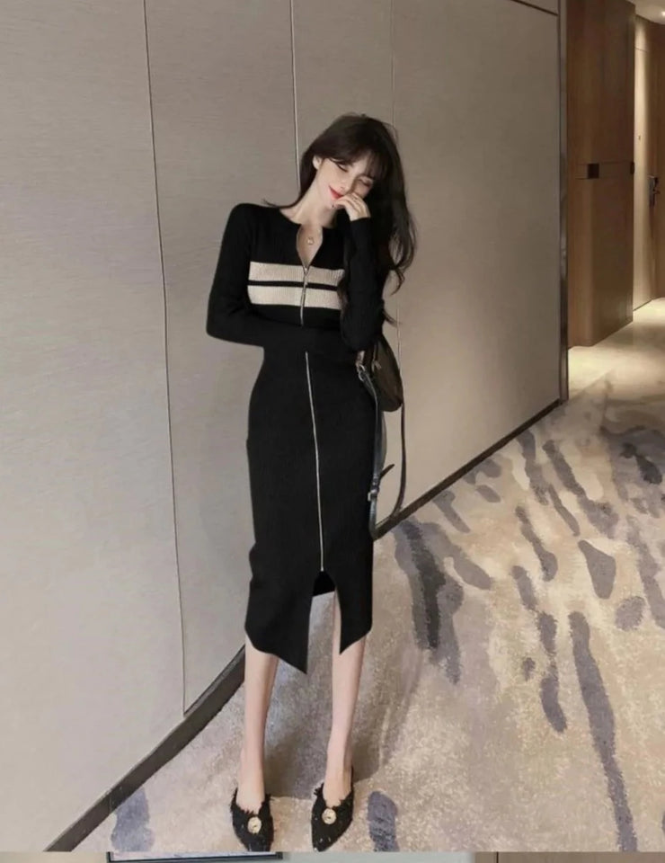 Long Sleeve Knitted Dress