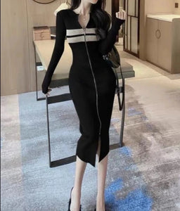 Long Sleeve Knitted Dress