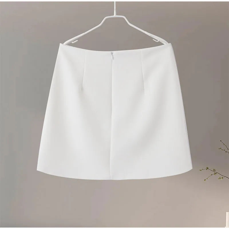 Single-Breasted Vest 2 Piece Skirt Set