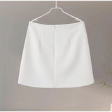 Single-Breasted Vest 2 Piece Skirt Set