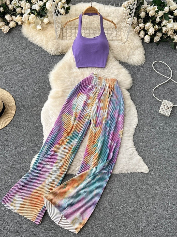 Halter Top 2pcs Vacation Set