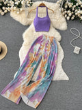 Halter Top 2pcs Vacation Set