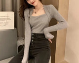 Square Knitwear Top