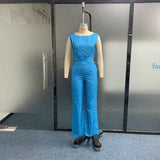 Casual Sleeveless 2Pcs Pants Set