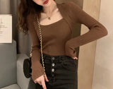 Square Knitwear Top