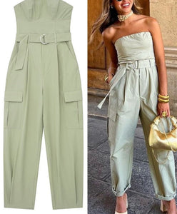 Loose Cargo Jumpsuit