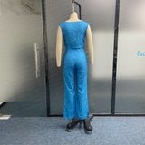 Casual Sleeveless 2Pcs Pants Set
