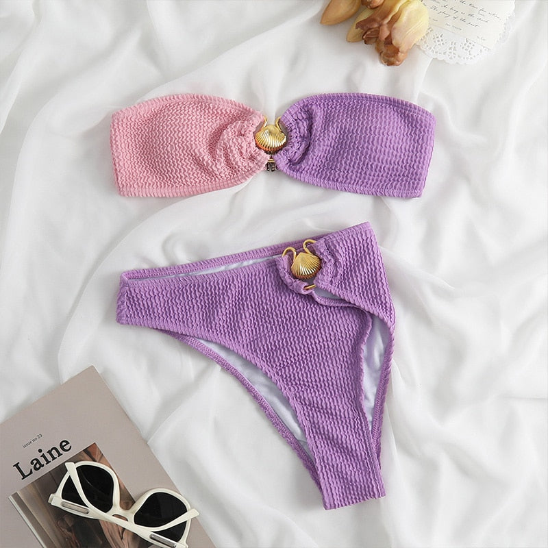 Block Color Bikini Set - Veira Trending Shop
