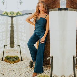 Denim  Flare Jumpsuit