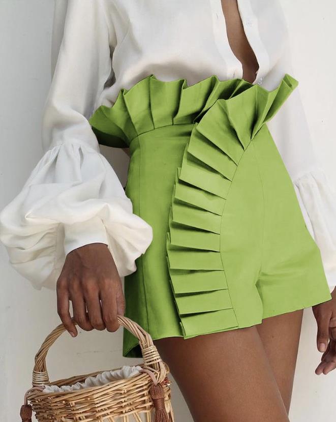 Ruched High Waist Short - Veira Trending Shop