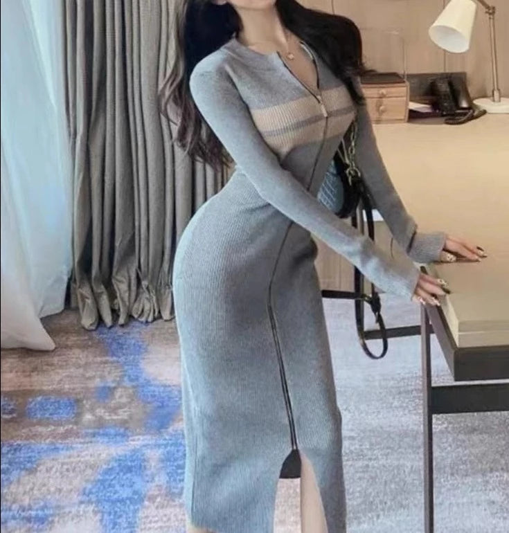 Long Sleeve Knitted Dress