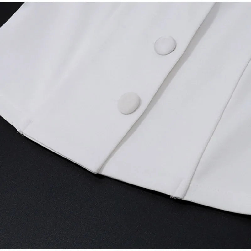 Single-Breasted Vest 2 Piece Skirt Set