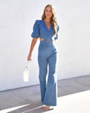 Cutout Wide Legs Jumpsuit - Veira Trending Shop