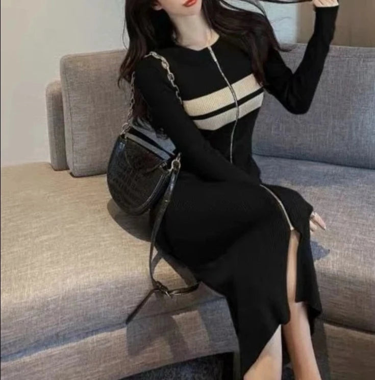 Long Sleeve Knitted Dress