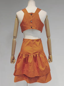 High Waist Cut Out Mini Dress