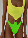 One Piece Textured Swimsuit