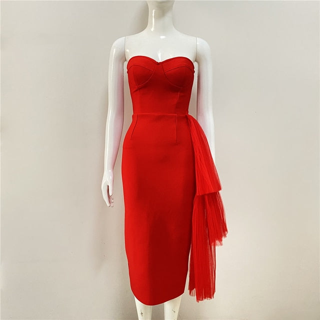Off Shoulder Bandage Dress - Veira Trending Shop