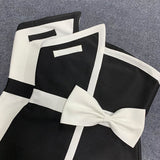 Patchwork Mini Bandage Dress - Veira Trending Shop
