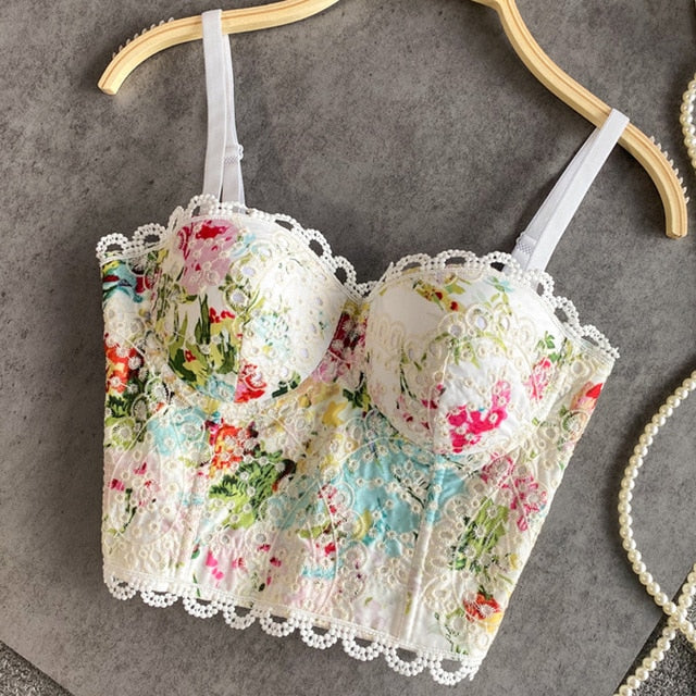 Floral Corset Top - Veira Trending Shop