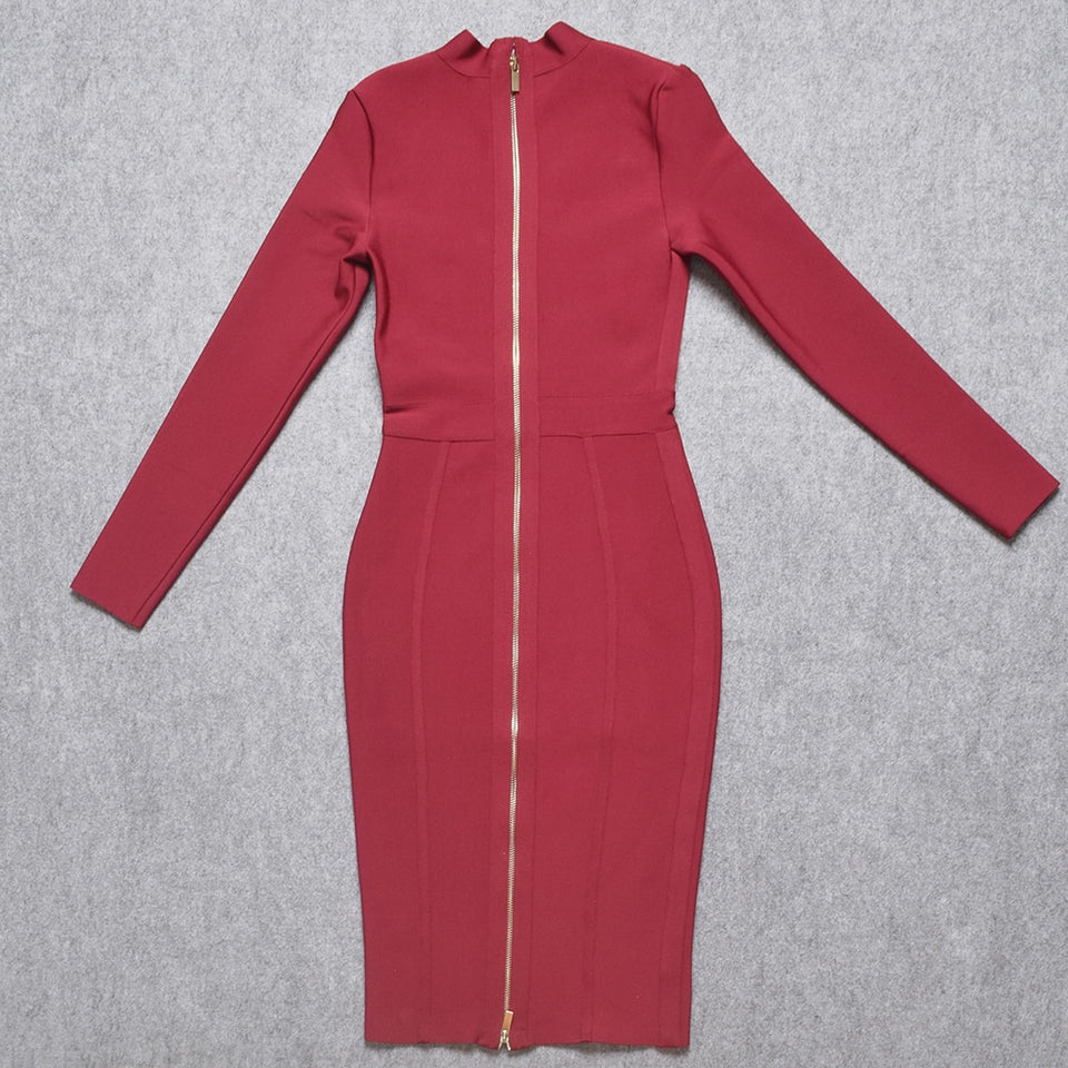 Long Sleeve Bandage Dress