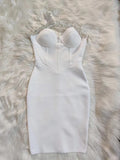 One Shoulder Sparkly Beading Bandage Dress - Veira Trending Shop