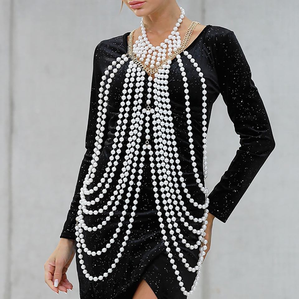 Pearl Body Chain - Veira Trending Shop