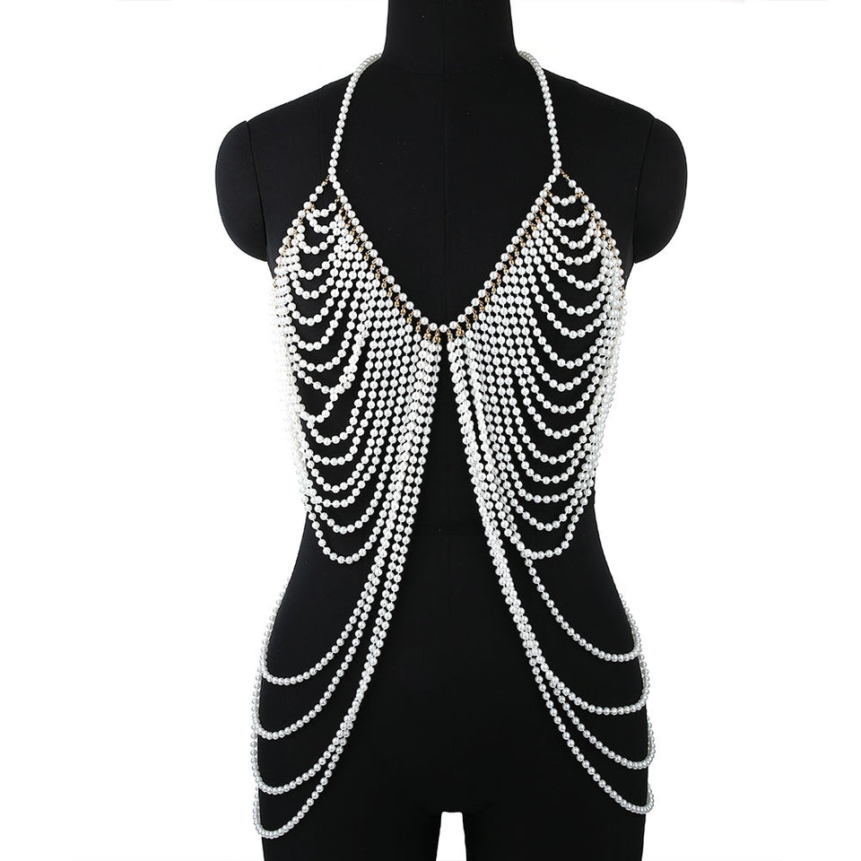 Pearl Body Chain - Veira Trending Shop