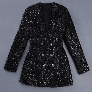 Glitter Sequined Blazer Dress - Veira Trending Shop