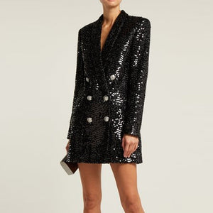 Glitter Sequined Blazer Dress - Veira Trending Shop