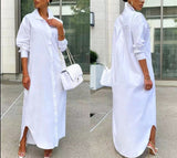 White Shirt Long Dress
