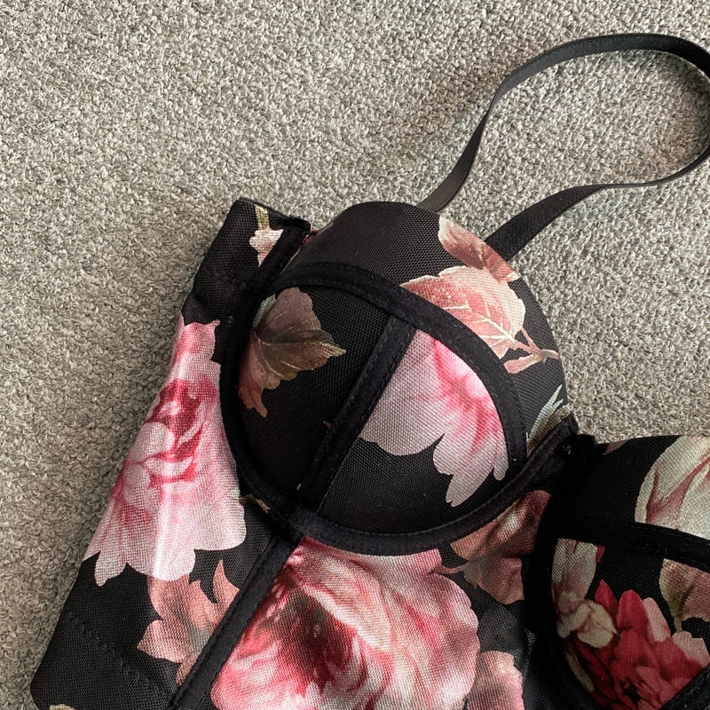 Floral Corset Top - Veira Trending Shop