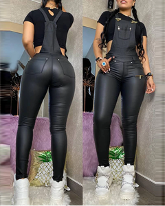PU Leather Jumpsuit - Veira Trending Shop