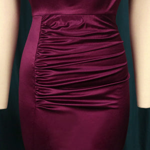 Pleated Elegant Long Dress - Veira Trending Shop