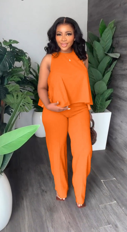 Straight Pants 2pcs Set