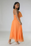 Halter Top + Maxi Skirt 2pcs Set
