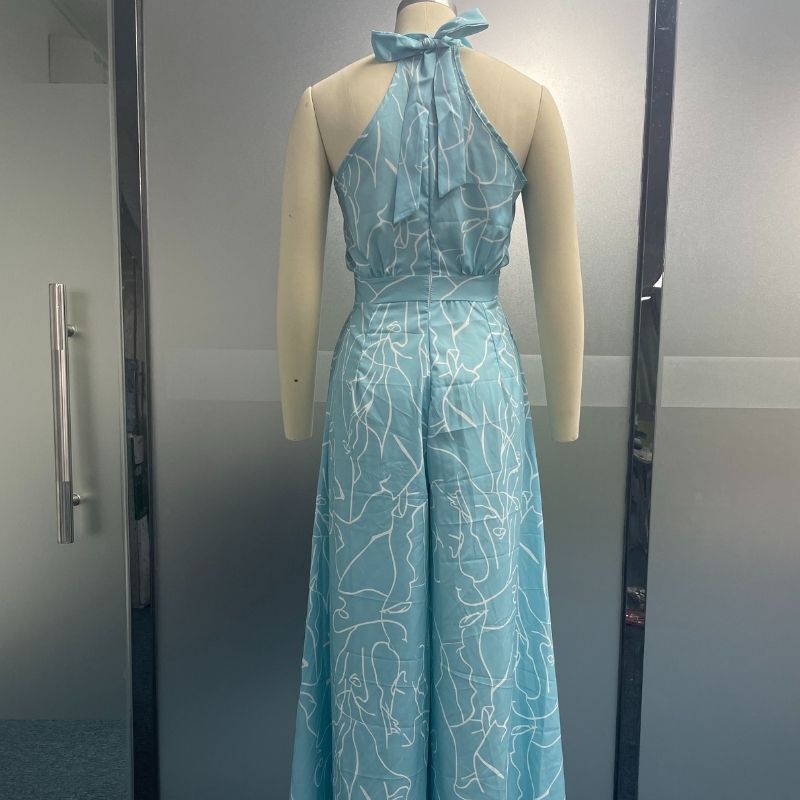 Sleeveless Art Print Jumpsuit