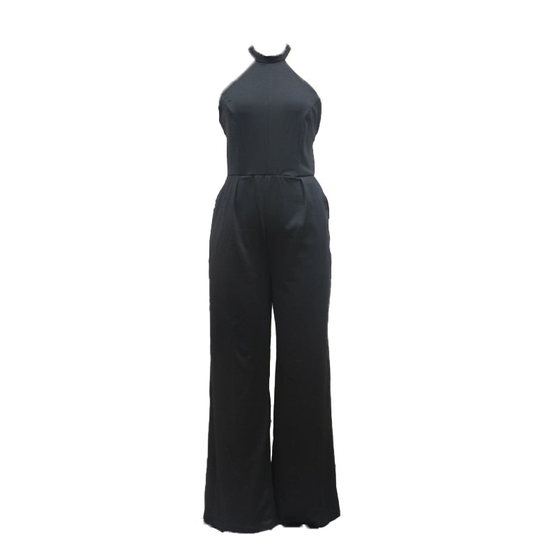 Black Backless Jumpsuit - Veira Trending Shop
