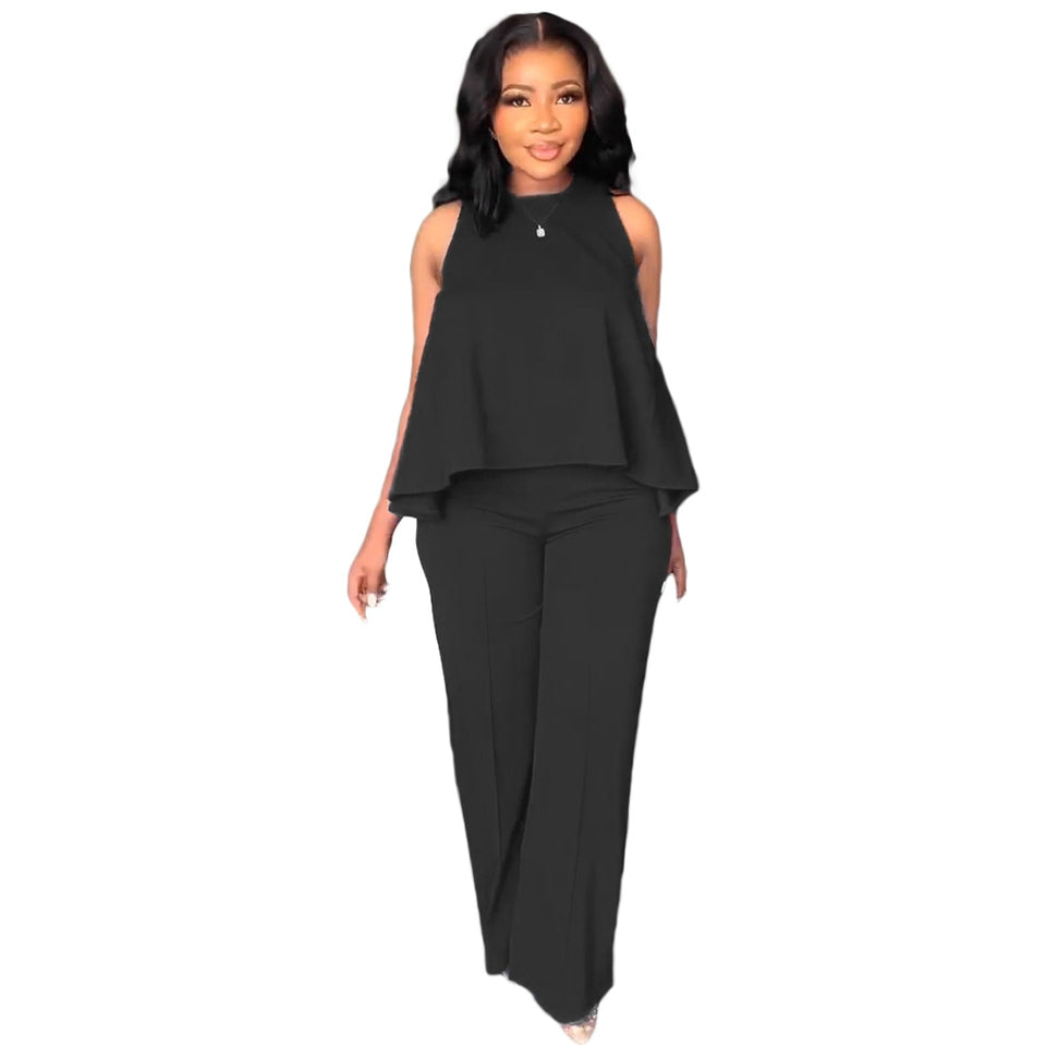 Straight Pants 2pcs Set