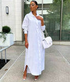 White Shirt Long Dress