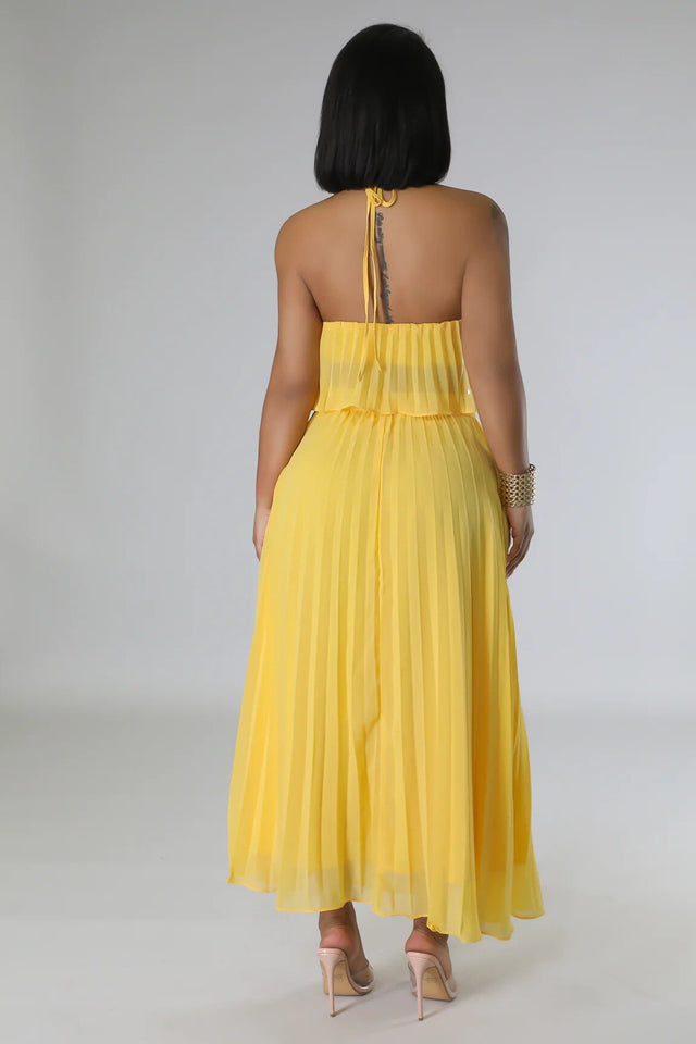 Halter Top + Maxi Skirt 2pcs Set