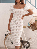 Petal Sleeve Midi Dress