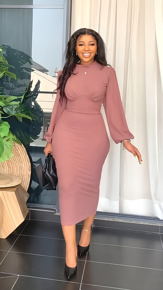 Long Sleeve Casual Dress - Veira Trending Shop