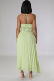 Halter Top + Maxi Skirt 2pcs Set